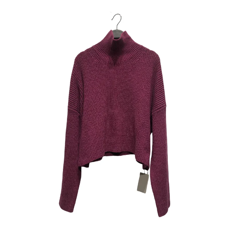 BALENCIAGA/Heavy Sweater/S/Cotton/PPL/CABLE KNIT TURTLE NECK