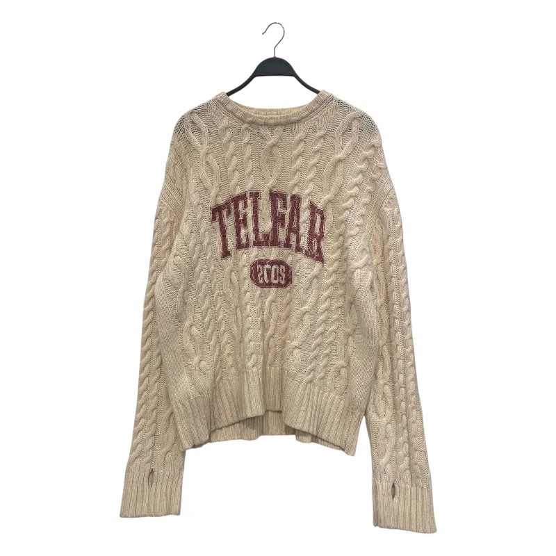 Telfar/Cable Knit Sweater/XXL/CRM