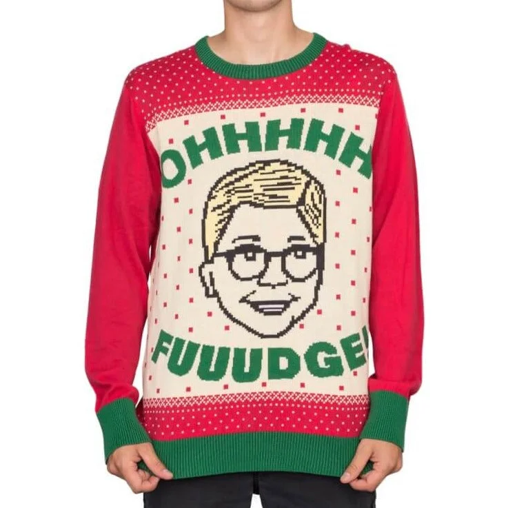 A Christmas Story OHHHH FUUUDGE! Ralphie Ugly Christmas Sweater