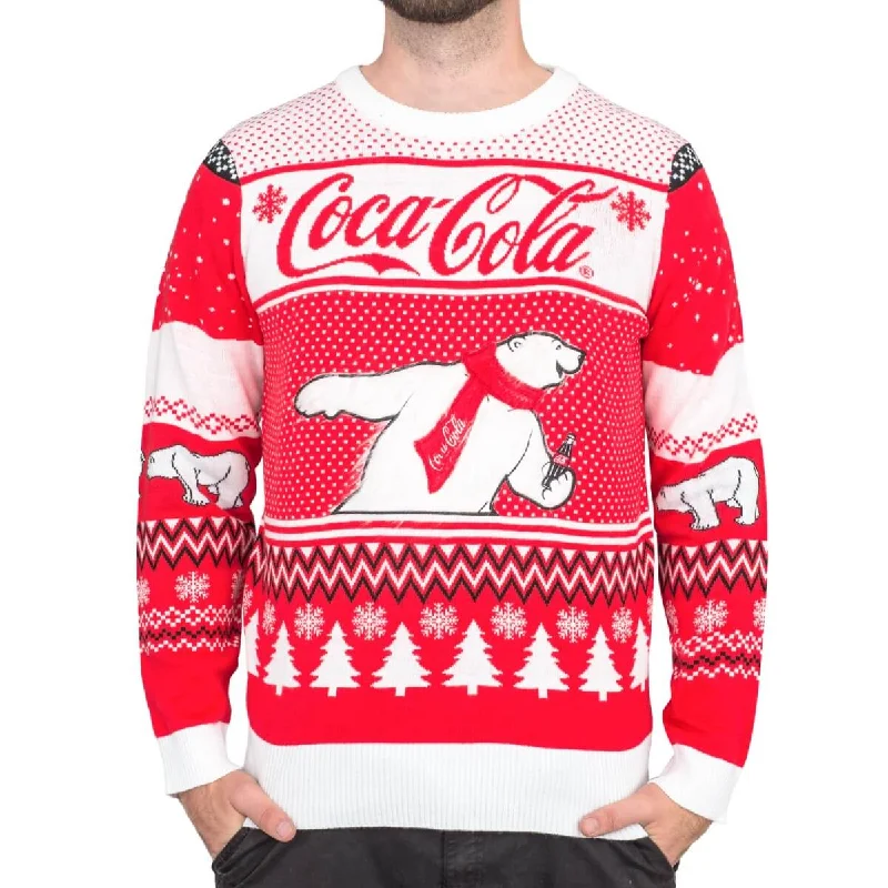 Coca-Cola Polar Bear Coke and Trees Ugly Christmas Sweater