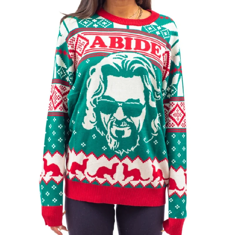 The Big Lebowski Dude Abide Marmot Bowling Ugly Christmas Sweater