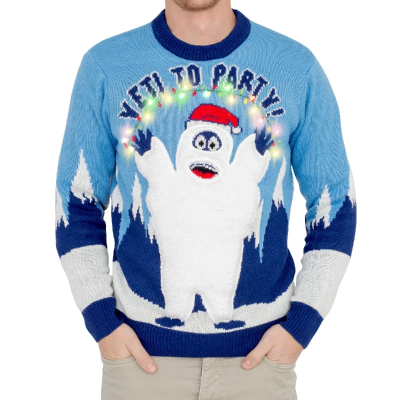 Yeti to Party Light up LED Ugly Christmas Sweater